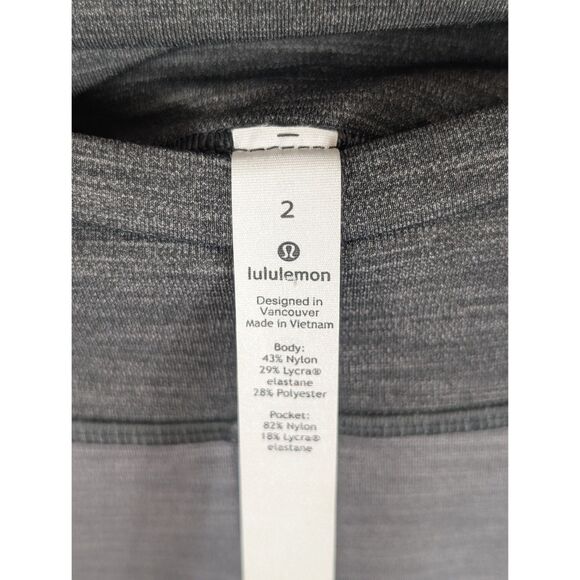 Lululemon Fast & Free High Rise Leggings Gray Women's Size 2 - Picture 7 of 13